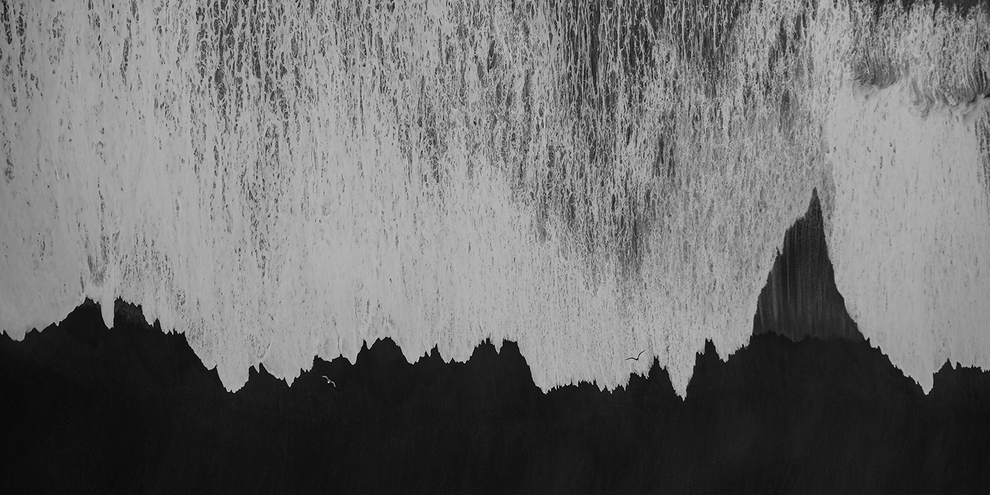 Black sand mountains